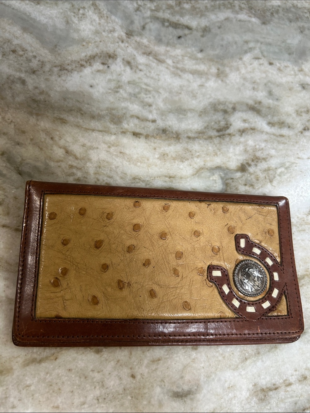 Silver Creek Bifold GAUCHO Wallet Leather  Horse Shoe Silver Coin Credit Card
